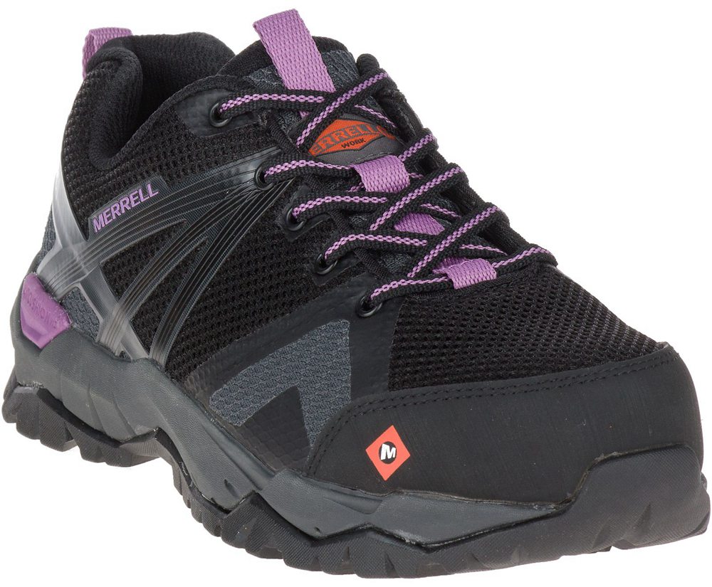 Buty Trekkingowe Merrell Damskie Czarne - Fullbench 2 Sd Steel Toe Work - 642813-ADJ